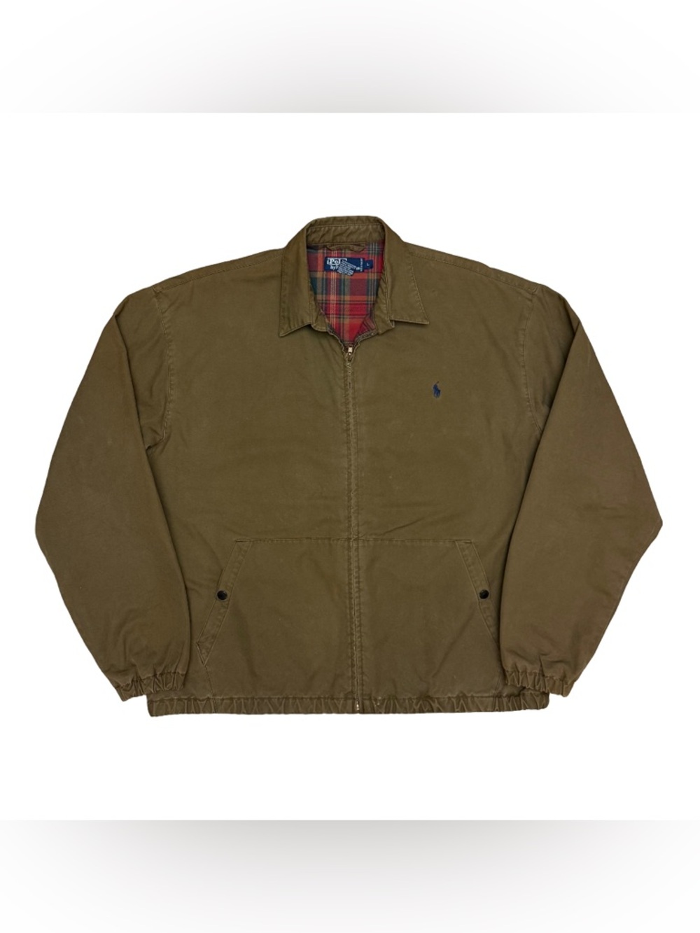 Vintage 90’s Polo Ralph Lauren Harrington Jacket Brown Large